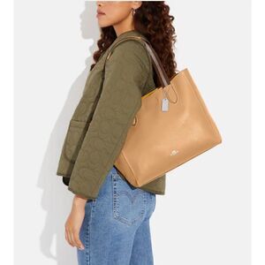 🔥🎁NWT! Coach DERBY Tote Handbag Pebble Leather Latte Msrp:$350.00